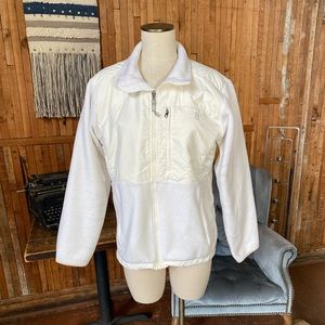 The North Face White Fleece Full Zip Jacket